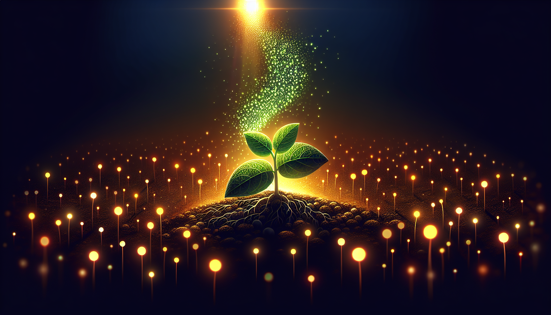 Illustration of a growing plant symbolizing organic follower growth