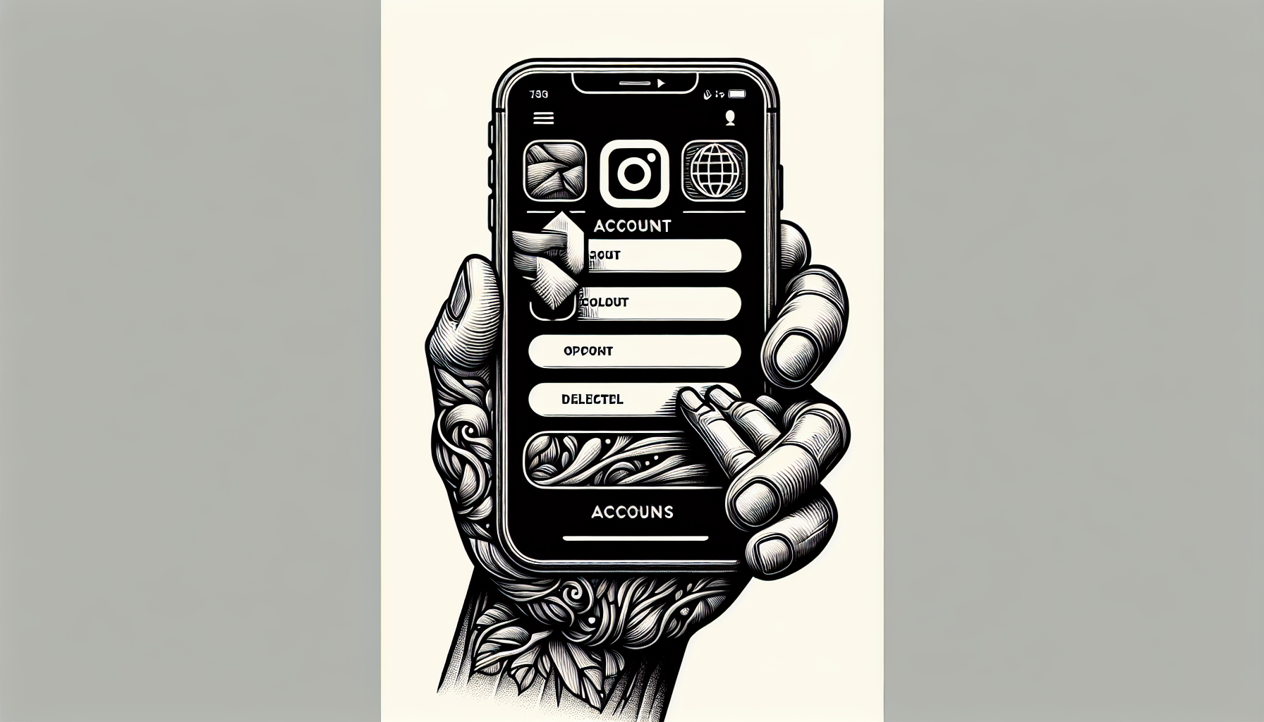 Eine Hand hält ein Smartphone mit geöffneter Instagram-App